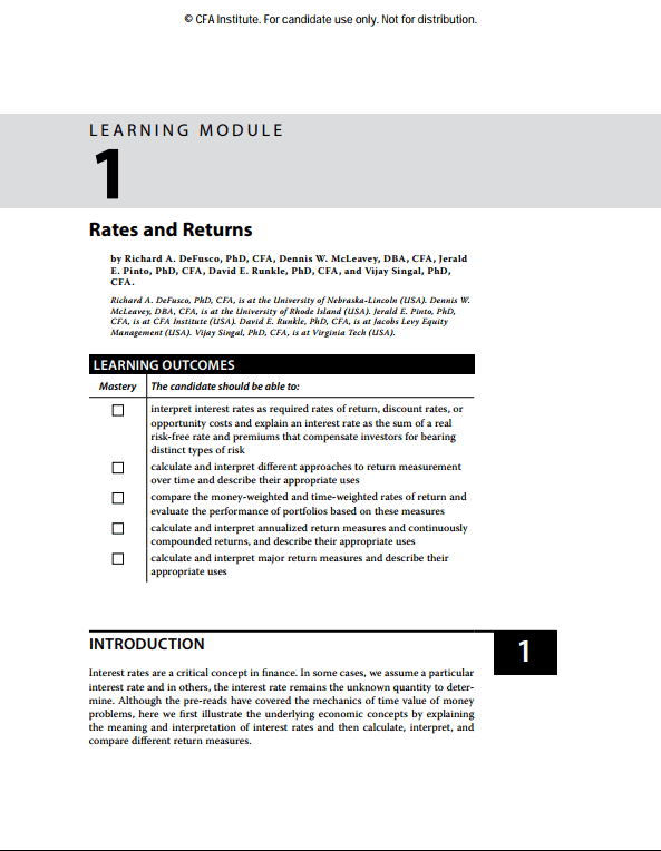 CFA 2025 Program Curriculum Level 1 Box Set