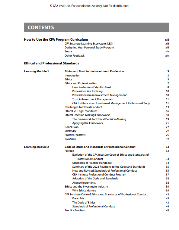 CFA 2025 Program Curriculum Level 1 Box Set