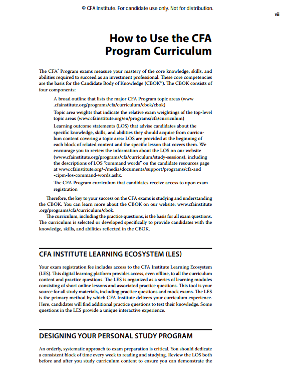 CFA 2025 Program Curriculum Level 3 Box Set