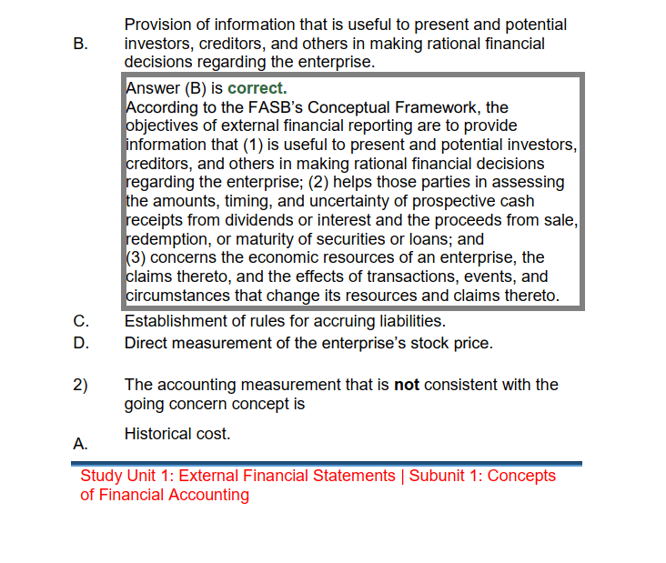 CMA Gleim Part 1 2025 Questions and Answers