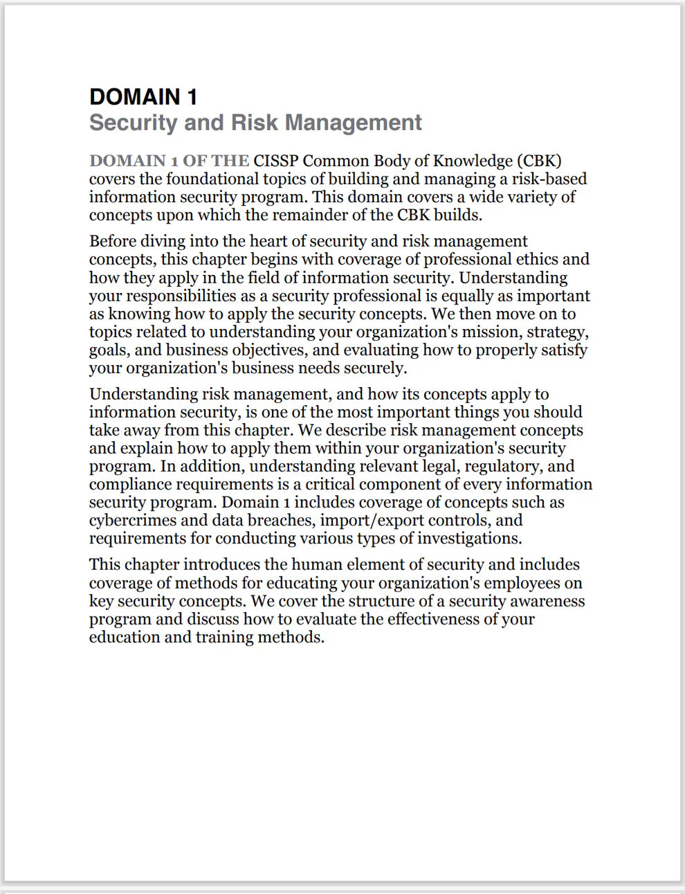 ISC2 CISSP CBK Reference, 6th Edition