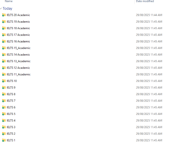 IELTS 1-20 Academic English Books Full Set by Cambridge