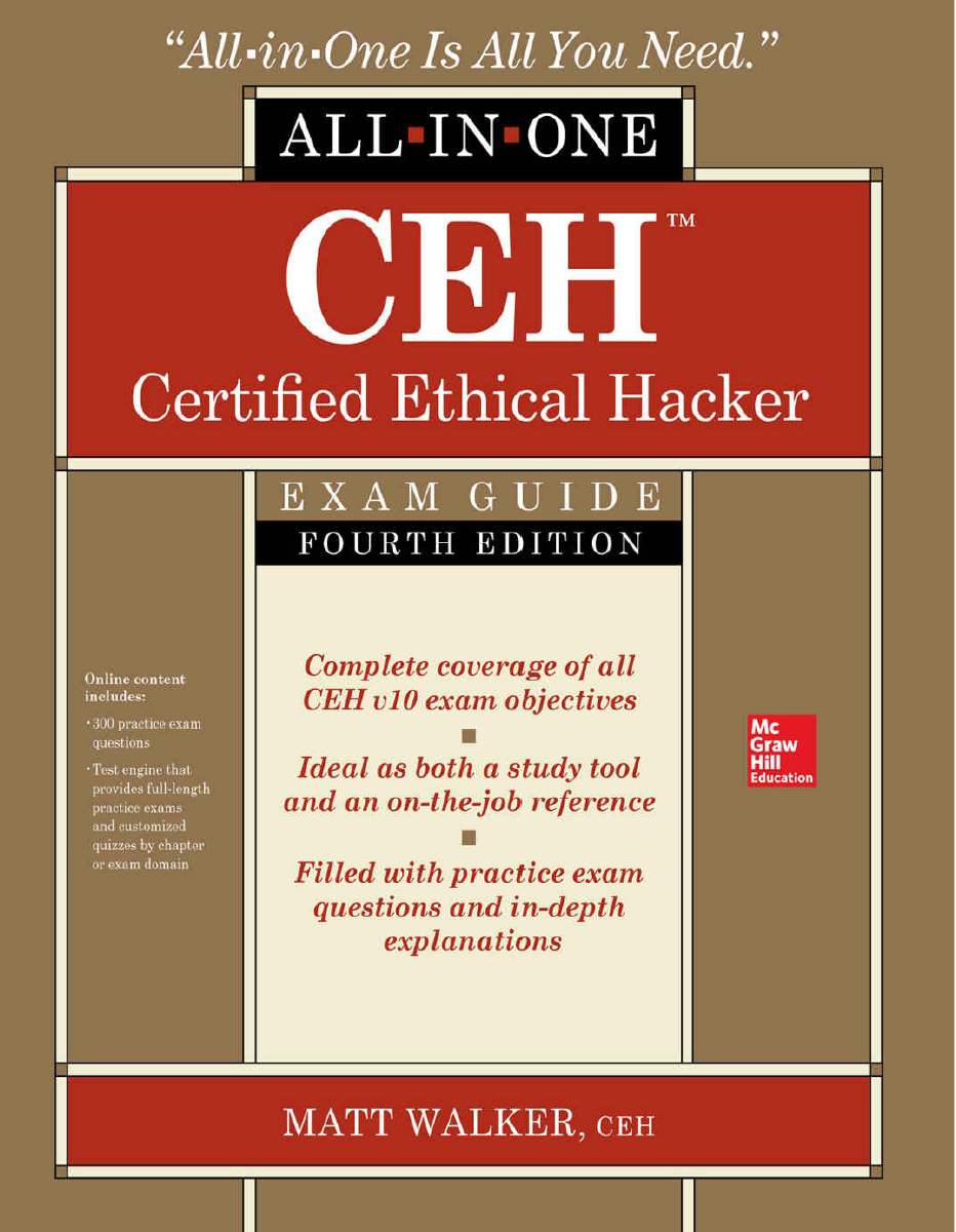 CEH Certified Ethical Hacker All-in-One Exam Guide, 4th Edition
