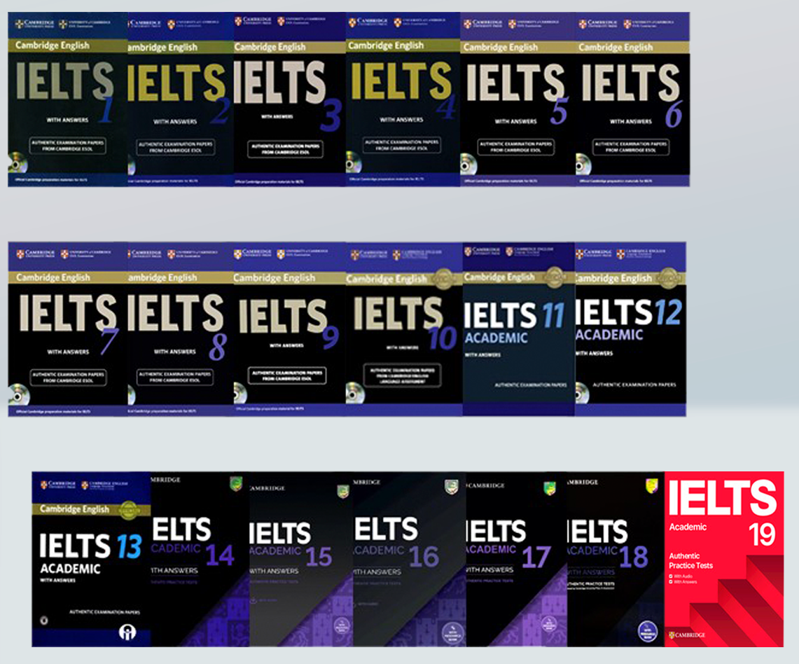 IELTS 1-19 Academic English Books Full Set