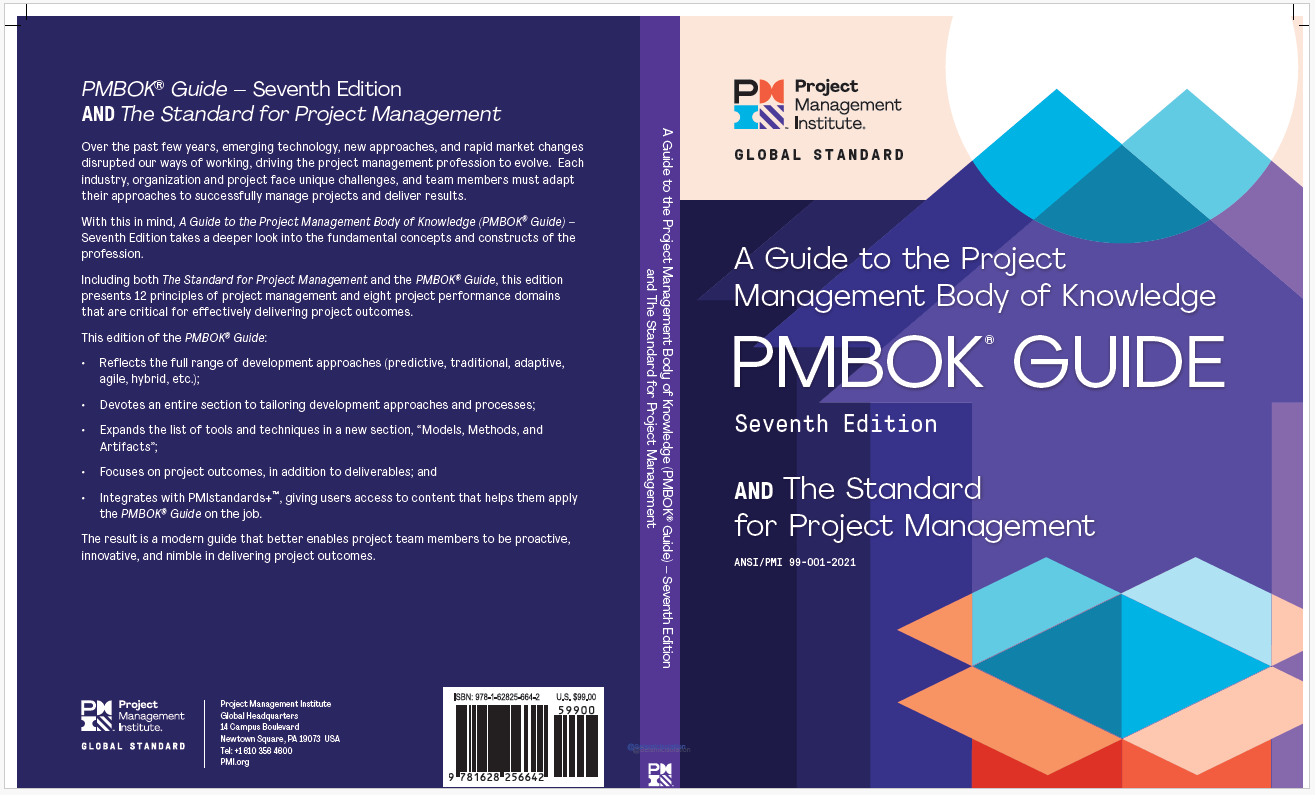 A Guide to the Project Management Body of Knowledge PMBOK Project Management Institute - Seventh edition
