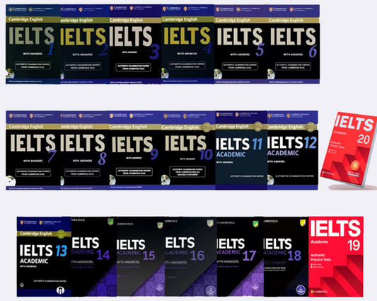 IELTS 1-20 Academic English Books Full Set by Cambridge
